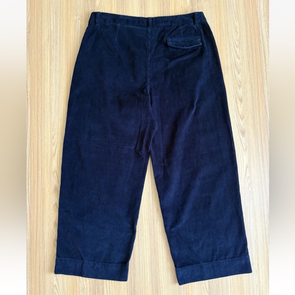 Old Navy High Rise Wide Leg Corduroy Pants Womens 16 Navy 100% Cotton Fall Trend - Picture 2 of 10
